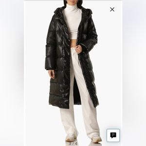 Faux Leather Belted Hooded Puffer Jacket
Avec Les Filles